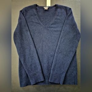 NWT - Cashmere Ann Taylor Navy Blue Sweater - Size L